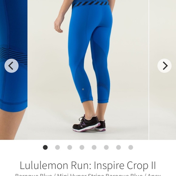 Lululemon inspire crop blue size 8 - Picture 1 of 8